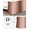thumbnail image 3 of Chocolate Ombre Wrap Around Bed Skirts for California King Bed 16" Drop,Bed Skirt with Adjustable Elastic Belt Dust Ruffle Bed Valance for Bedroom Hotel Modern Gradient Abstract Art Bed Frame Cover, 3 of 7