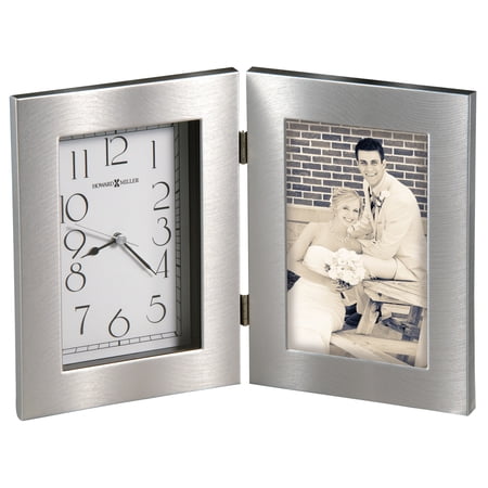 Howard Miller 645677 7 1 / 2 X 11 Lewiston Glass And Silver Analog Table Top Clo Silver photo Howard Miller 645677 7 1 / 2 X 11 Lewiston Glass And Silver Analog Table Top Clo Silver