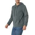thumbnail image 4 of INSPIRE CHIC Men's Plush Lined Pullover Hoodie Sweatshirts with Pocket M Dark Gray, 4 of 6