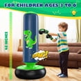 thumbnail image 4 of Saco de boxeo inflable QPAU Dinosaur de 120 cm con guantes de boxeo, 4 of 8