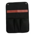 thumbnail image 3 of Bolsa organizadora de lona reutilizable para reposabrazos de silla de camping. Negro, 3 of 9