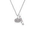 thumbnail image 2 of Delight Jewelry Silvertone Dance - Oval Seal Silvertone Best Friends Forever Bar Charm Necklace, 23", 2 of 4