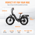 thumbnail image 6 of vefreedom Electric Bike for Adults with Peak 500W Motor, 48V 20Ah Removable Battery Fast Ebike,20" x4.0 Fat Tire Commuting Electric Mountain Bike,7-Speed, Step-Thru Bicycle, 6 of 6