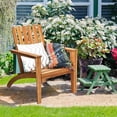 thumbnail image 4 of Costway Silla Adirondack de Madera Acacia de Jardín Ergonómico con Apoyabrazos Sillón para Balcón Patio Piscina Terraza 69 x 73 x 85 cm Natural, 4 of 10