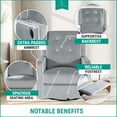 thumbnail image 4 of Relax and Bond with Your Baby in Style – Odelia 360° Swivel Glider Rocker Recliner for Nursery and Maternity | Plush Cushions, Gentle Rocking Motion, Soft Microfiber Upholstery - Light Gray, 4 of 33