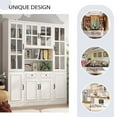 thumbnail image 5 of OXYLIFE 78.7 inch Bookcase Display Storage Cabinet Cupboard with 15 Shelves and Drawers, White (63" Wide), 5 of 8