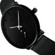 thumbnail image 1 of Sonducket Reloj resistente al agua para hombre, reloj para hombre, reloj de ajustable Hardlex Hardlex para estudiantes Relojes Aguja de plata y cara negra de concha negra, 1 of 6