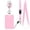 Pink, variant on Retractable Badge Holder with Neck Lanyard and Vertical ID Card Holder for Office Employees School Access Cards