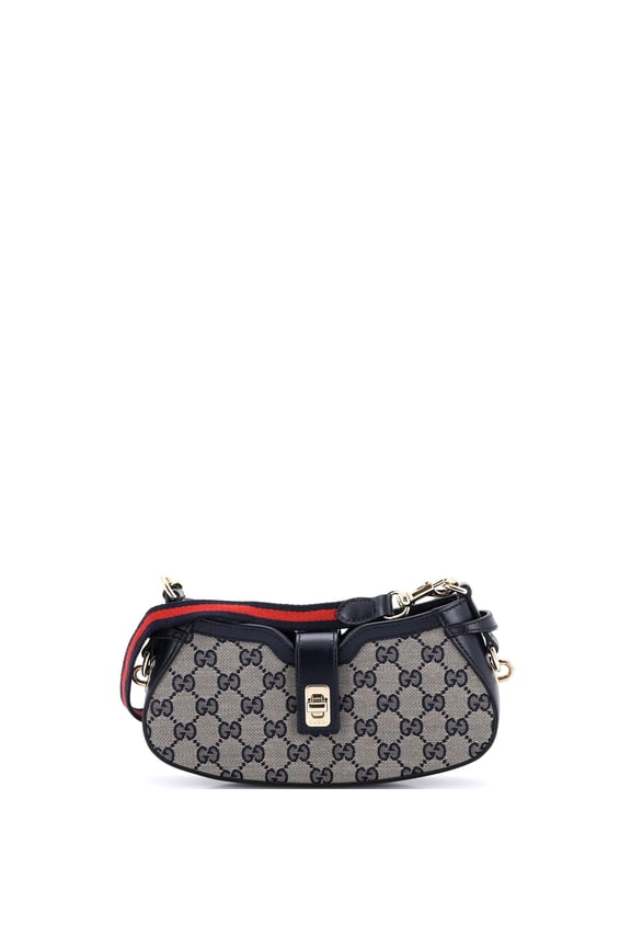 Pre-Owned Moon Side Shoulder Bag GG Canvas Mini By Rebag