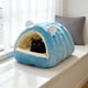 thumbnail image 5 of CaiYueKe Cozy Cat Cave Bed Enclosed Warm Pet Bed for Indoor Cats Small Dogs, Plush Soft Washable Cat Beds with Removable Cushion, Cuddler Hooded House for Kittens Puppies, Winter Warm Fleece Pet Bed, 5 of 7