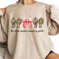 thumbnail image 5 of So God Made Country Girls Camo Coquette Bow Sweatshirt, Hunting Season Camo Bow Sweater for Women, Country Girl Fall Outfit, 5 of 7