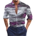 thumbnail image 2 of Lilgiuy Workout Shirts for Men Casual Solid Turn Down Long Sleeve Pullover Zipper Top for Going Out, 2 of 5