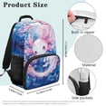 thumbnail image 7 of Jeiento 4-Piece Backpack and Lunch Box Set for Elementary Boys Girls 17 Inch Cute Axolotl Water-Resistant Lightweight School Bag with Pencil Case, 2 Bookmarks, Back to School, 7 of 7