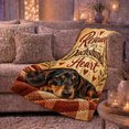 thumbnail image 6 of Rescued By Dachshund Heart Autumn Art, Festive Pet Portrait Pattern, Warm Flannel Blanket for Living Room and Reading Nook, Dog Lovers Christmas Gift, Pet Lover Home Decor, 6 of 9