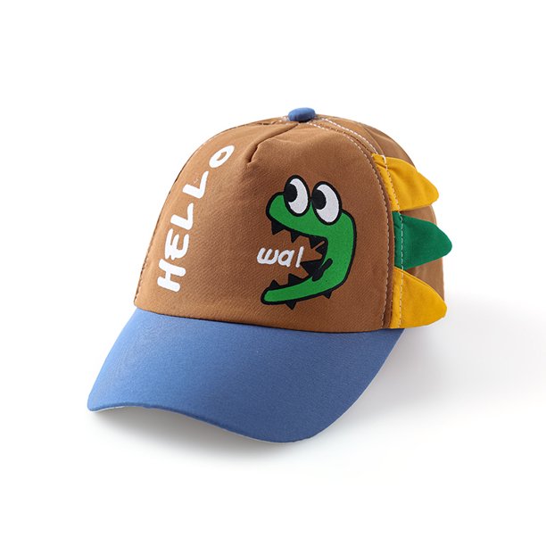Gorro infantil de primavera y verano con protección solar para bebés, gorro infantil con bonitos dibujos de dinosaurios