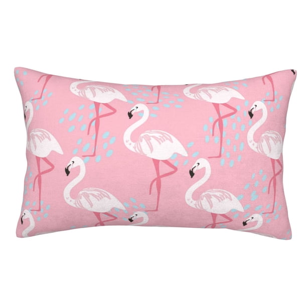 Balery Pink Flamingo Funda de Cojín Estampada, Regalos para Mujeres, Regalos de Amor para Ella, Regalos para Novia o Esposa, Funda de Almohada-16"x24"