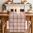 thumbnail image 2 of Table Runner 70 Inches Long for Kitchen Dining, Yellow Buffalo Plaid Dresser Scarf Farmhouse, Dining Table Decorations for Wedding/Parties, Red Lines Grid Pattern Vintage 13 x 70 In, 2 of 8