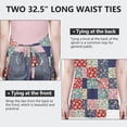 thumbnail image 6 of Pioneer Flower Floral Print Pattern Apron for Women and Men, Cotton Linen Waterproof with Pockets, Adjustable, 33x27 Inch for Kitchen, Gardening, BBQ, Salon, 6 of 6