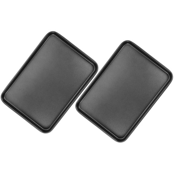 UPOUART Cookie Pans Baking Pan Black 2Pcs Non Stick Rectangular Baking Tool