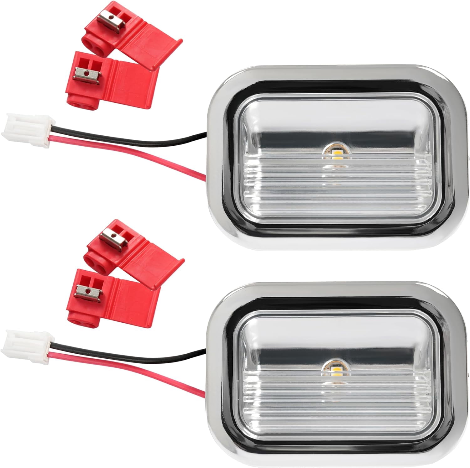 Kojem 2PCS Refrigerator LED Light Module for Whirlpool Kitchen Aid Jenn-Air W11462342 Chrome