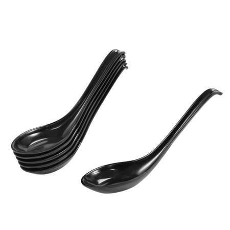 

Noblik Soup Spoons 6 Pcs Japanese Style Spoons Creative Rice Spoons Chinese Asian Soup Spoons with Long Handle for Restaurants