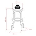 thumbnail image 4 of Summit 3-Pc Pub Table and Swivel Stool Set, Black & Chrome, 4 of 4
