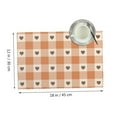thumbnail image 2 of DouZhe Polyester Placemats Set of 4, Romantic Brown Hearts Checkered Pattern Heat Resistant Place Mats for Dining Table, 12" x 18", 2 of 7