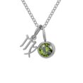 thumbnail image 1 of Collier Rune Tridimensionnel des Douze Constellations, Luxe Léger, Couleur, Collier Pierre de Naissance en Strass, Collier en Acier Inoxydable, 1 of 6