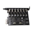thumbnail image 3 of facefd PCIE PCI-E 1 to USB 3.0 Controller Expansion Card 7 Ports Converter Computer Desktop Power Connector Adapter Adaptor Type 2 Type 1, 3 of 6