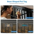 thumbnail image 6 of Behost 47" Dog Crate Furniture for Large Dogs, Indoor Dog Cage Kennel with Customizable Nameplate, 3-Sided Access, Rustic Brown, 6 of 11
