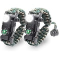 thumbnail image 1 of 20 in 1 Adjustable Paracord Survival Bracelet, Tactical Emergency Gear Kit Includes SOS LED Flashlight, Compass, Rescue Whistle and Fire Starter-Outdoor Hiking Camping, 1 of 4