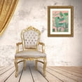 thumbnail image 3 of Wang, Melissa 15x18 Gold Ornate Wood Framed with Double Matting Museum Art Print Titled - Pink and Green Birds of Paradise II, 3 of 4