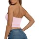 thumbnail image 5 of Blusa informal de verano sin tirantes de color liso para mujer, 2 piezas, de poliéster, 5 of 6