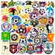 thumbnail image 1 of 50 pegatinas de vinilo impermeables para fútbol, 1 of 2