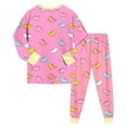 thumbnail image 7 of Hessimy Toddler Boys Girls Spring Summer Graphic Print 2Pcs Crewneck Long Sleeve Sweatshirt Joggers Pants Sweatsuit, Graphic Print Jogger(Hot Pink,8-9 Years), 7 of 7