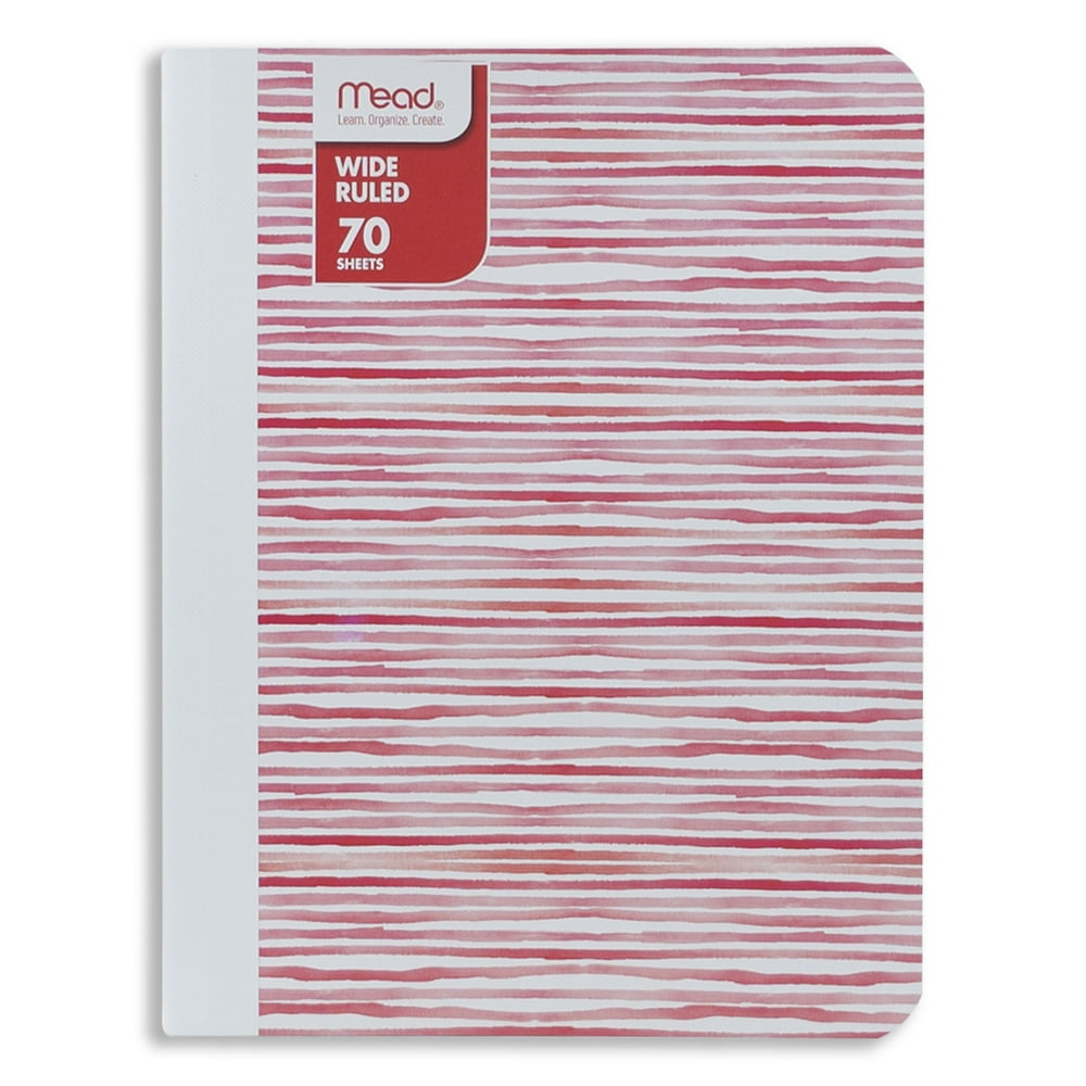 Mead Composition Notebook, Wide Ruled, 70 Sheets (140 Pages), 93/4" x