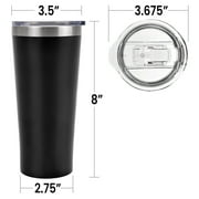 Seinfeld Official The Serenity Now 20 oz Travel Tumbler, Stainless Steel, Vacuum Insulated with Leak Resistant Slide-Lock Lid
