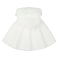 thumbnail image 4 of Doomiva Toddler Baby Girls Faux Fur Warm Thick Carseat Poncho Coat Princess Winter Hooded Jacket Ivory 90, 4 of 7