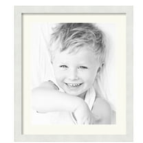 ArtToFrames 19x22" Matted Picture Frame with 15x18" Single Mat Photo Opening Framed in 1.25" Satin White Frame and 2" Chantilly Mat (FWM-3966-19x22)
