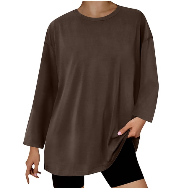 Birdeem Blouse pour Femmes T-Shirt Décontracté Imprimé Lettres avec Col Rond et Épaules Tombantes Manches Courtes