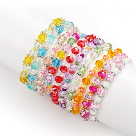 Pinksheep Friendship Bracelets For Kids Crystal Beaded Pinksheep Friendship Bracelets For Kids Crystal Beaded 10 Pc Princess Charm Bracelet