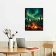 thumbnail image 3 of COMIO Wall Decor Living Room,Bedroom Northern Lights Canvas wall art Paintings for Wall Decorations Modern Bathroom Office Aurora Polaris Nature Landscape Framed Ready to Hang, 3 of 5