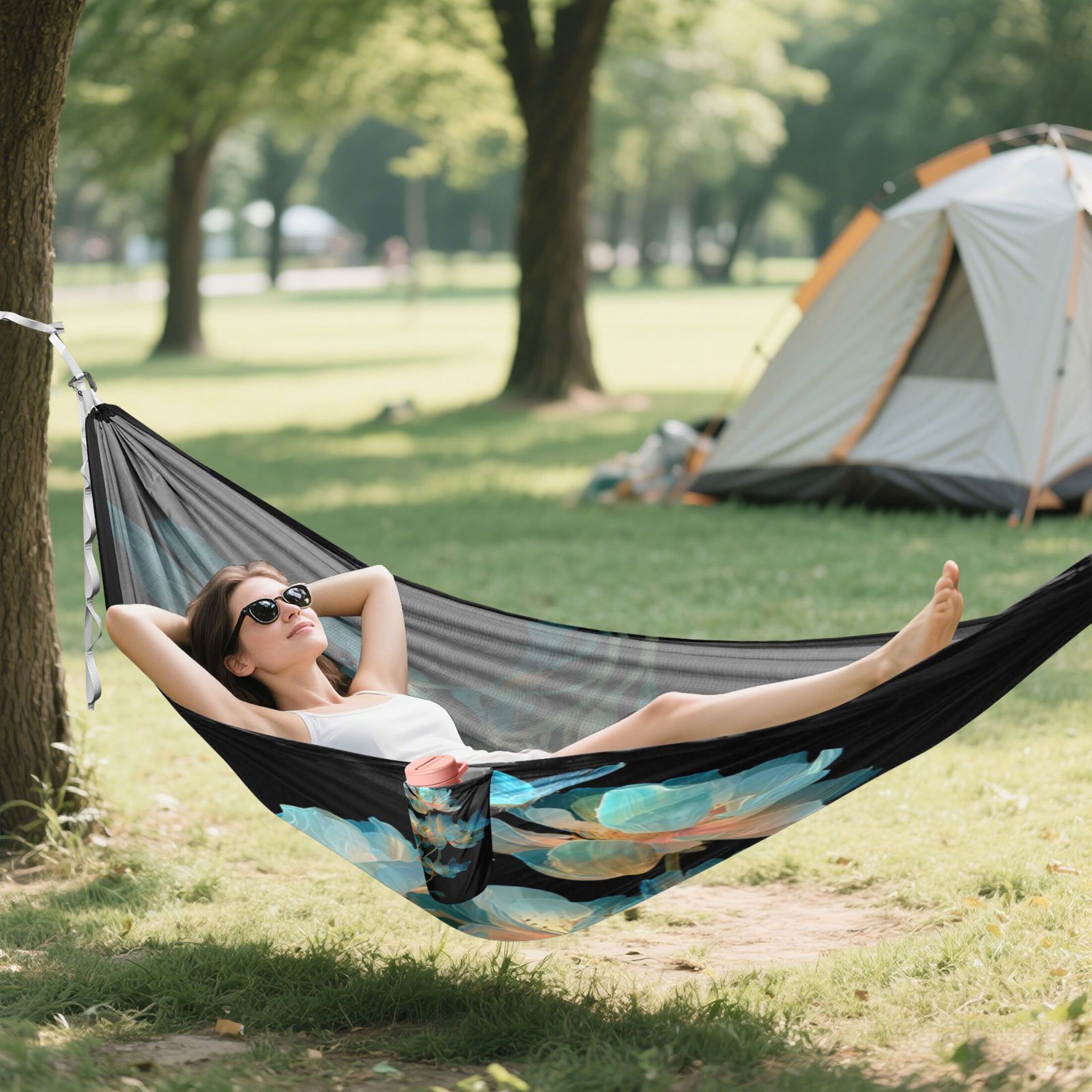 Hammock Camping Hammock Nylon Portable Hammock Travel Camping Hammock Flowers