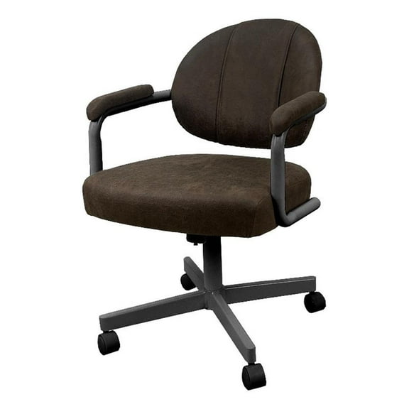 Swivel Metal Caster Dining Chair M-70 - Northwest Whiskey - Grey