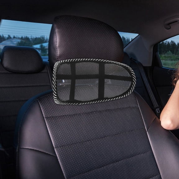 OULII Black Summer Car Neck Pillow with Breathable Mesh for Cool and Supportive Travel