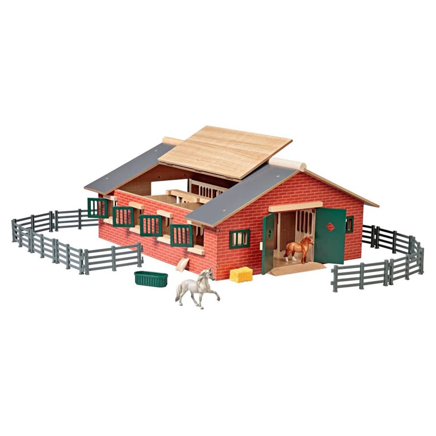 Breyer 59209 Stablemates Deluxe Horse Stable Set 19 Piece Play Kit with