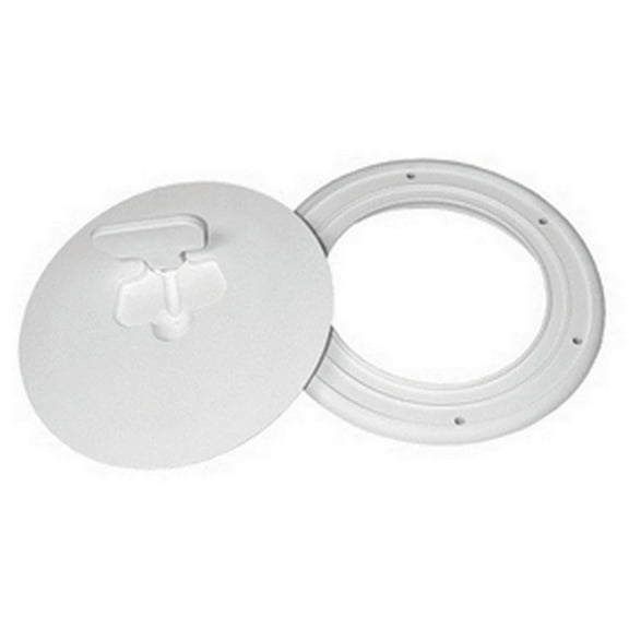 T. H. Marine T & H Marine Supply 6"" Cam- Out Deck Plate - Polar White (DPCAM-6-2-DP), Black