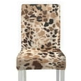 thumbnail image 6 of COEQINE Stretch Dining Room Chair Slipcovers Set of 2, Universal Fit Soft Dining Chair Cover Pet Friendly Furniture Protector for Holiday Home Decor, Leopard Print Beige Brown, 6 of 7