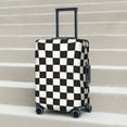 thumbnail image 5 of Uemuo Black and White Checkerboard Printed Washable Luggage Cover - Fashion Suitcase Protector Fits 18-32 Inch Luggage -Large, 5 of 9