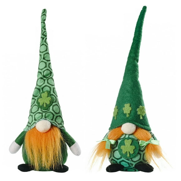 KAKOWELY 2 adorables muñecos de gnomo navideños para el Día de San Patricio, decoración de oso